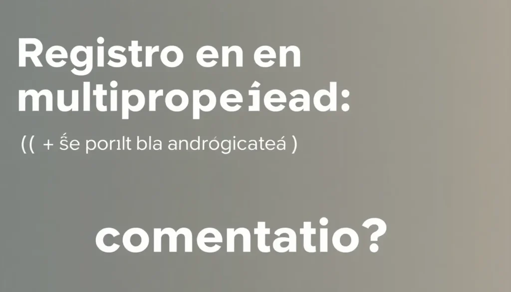 registro en multipropiedad es obligatorio no pero si recomendable